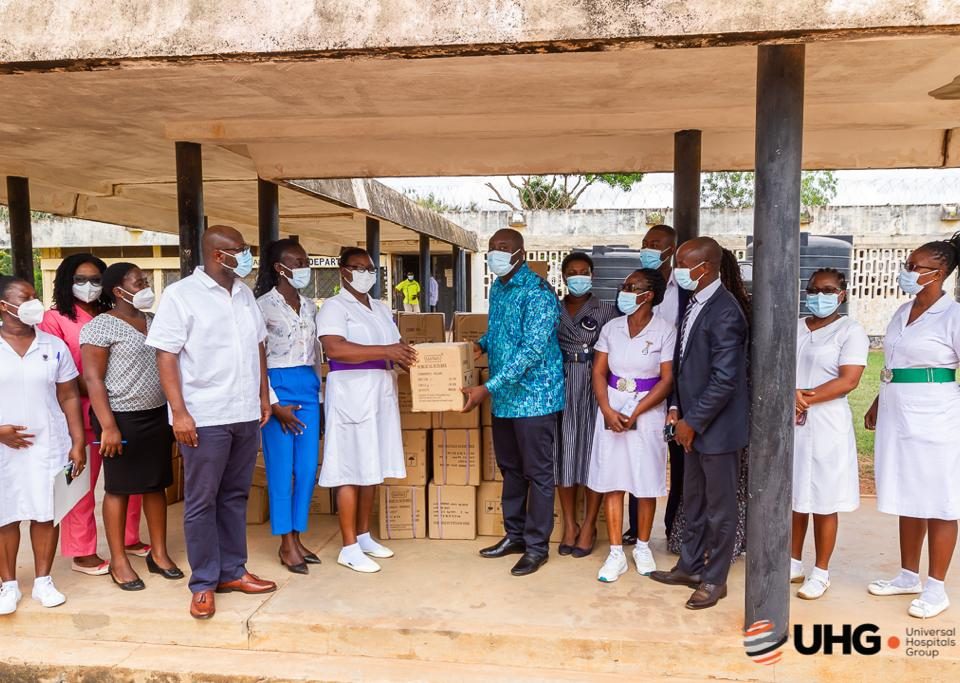 The Universal Hospitals Group, Ghana’s premier turnkey healthcare provider has donated medical consumables to two hospital facilities in the Greater Accra Region