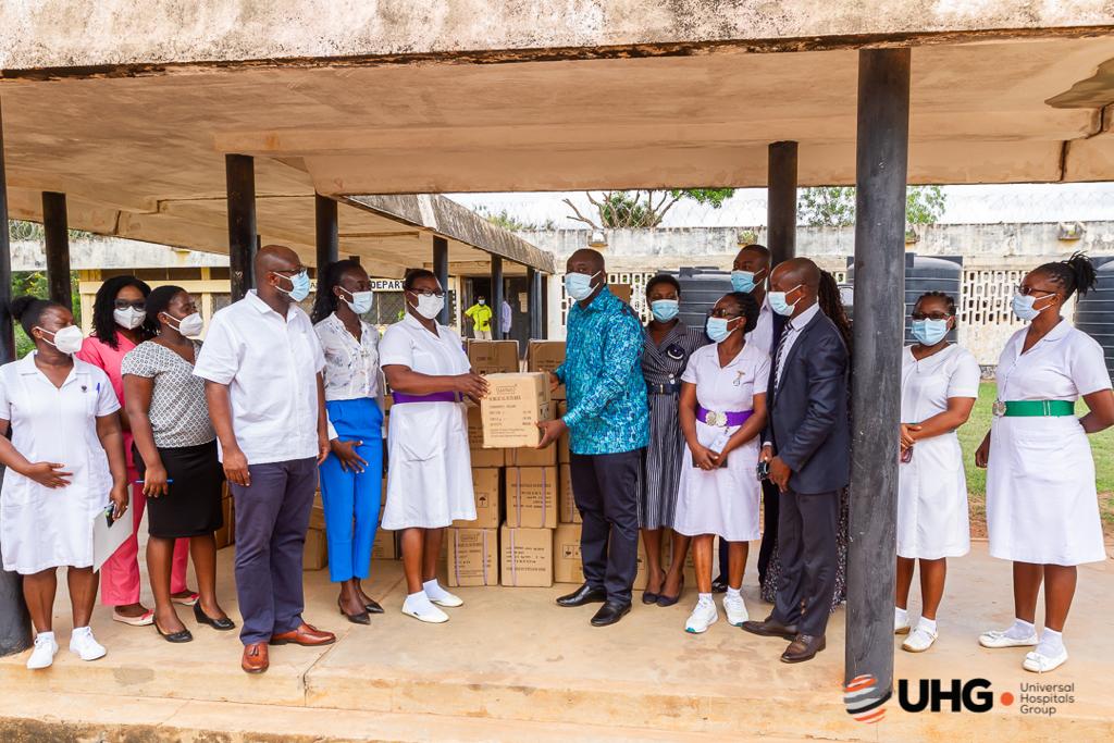 The Universal Hospitals Group, Ghana’s premier turnkey healthcare provider has donated medical consumables to two hospital facilities in the Greater Accra Region
